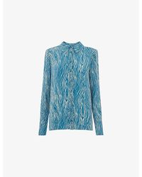 Whistles - Zebra-Print Button-Through Woven Shirt - Lyst