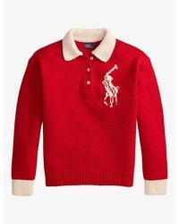 Polo Ralph Lauren - Big Pony-Intarsia Relaxed-Fit Wool Rugby Jumper - Lyst