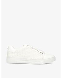 Carvela Kurt Geiger - Daze Weave Logo-Plaque Faux-Leather Low-Top Trainers - Lyst