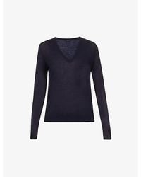 JOSEPH - Cashair V-Neck Cashmere-Knit Jumper - Lyst