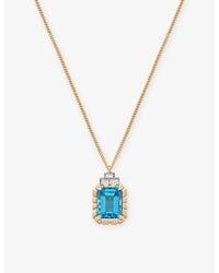 La Maison Du Couturier - Selda 14Ct Rose- Topaz And Diamond Necklace - Lyst