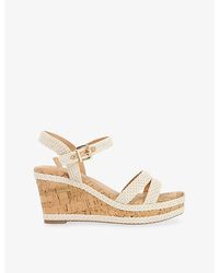 Dune - Kipling Woven Wedge Sandals - Lyst