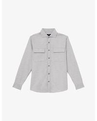 Reiss - Chamber Double-Pocket Brushed Stretch-Woven Overshirt - Lyst