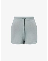 ADANOLA - Logo-Plaque Mid-Rise Knit Shorts - Lyst