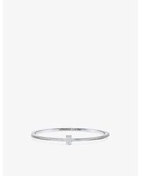Tiffany & Co. - Tiffany T 18Ct- And 0.31Ct Brilliant-Cut Diamond Bangle - Lyst