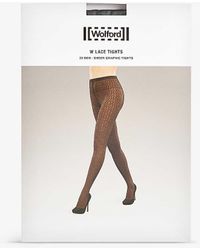 Wolford - W Lace Stretch-woven Tights - Lyst
