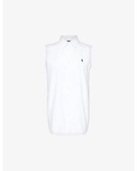 Polo Ralph Lauren - Logo-embroidered Cotton-poplin Shirt - Lyst