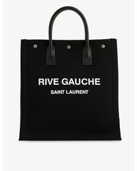 Saint Laurent - Noe Cabas Rive Gauche Cotton Tote Bag - Lyst