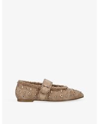 Dolce Vita - Mella Stud Flat Leather Mary Janes - Lyst