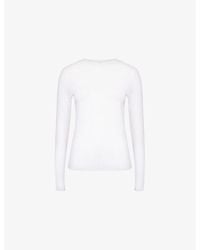 Skin - Long-Sleeved Round-Neck Cotton T-Shirt - Lyst