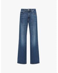 GOOD AMERICAN - Good Ease Relaxed Mid-Rise Wide-Leg Jeans - Lyst