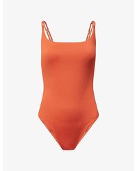 Max Mara - Open-Back Double-Strap Swimsuit - Lyst