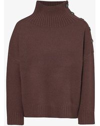 Yves Salomon - High-neck Relaxed-fit Wool And Cashmere-blend Knitted Jumper - Lyst