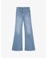 Reiss - Cali Flared Stretch-Denim Jeans - Lyst