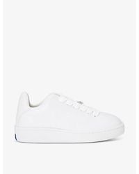 Burberry - Leather Box Sneakers - Lyst