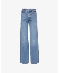 FRAME - The Arrow High-Rise Bootcut-Leg Stretch-Denim Jeans - Lyst