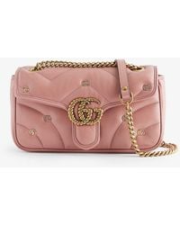 Gucci - Marmont Quilted-leather Cross-body Bag - Lyst