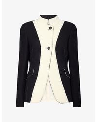 Ashlyn - Sio Contrast Short Wool Jacket - Lyst