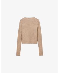 Prada - Round-Neck Ribbed Cashmere Jumper - Lyst