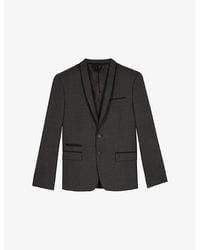 The Kooples - Shawl-Collar Single-Breasted Stretch Wool-Blend Blazer - Lyst