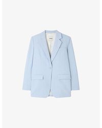 Sandro - Sequin-Stripe Single-Breasted Woven Blazer - Lyst