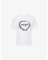 Carhartt - Logo Spray Heart Cotton T-Shirt - Lyst