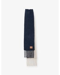 Loewe - Colour-Block Branded Wool-Blend Scarf - Lyst