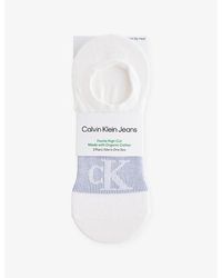 Calvin Klein - Footie High-Cut Pack Of Two Stretch Cotton-Blend Liner Socks - Lyst
