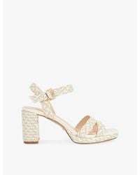 Dune - Manifesting Woven Heeled Sandals - Lyst