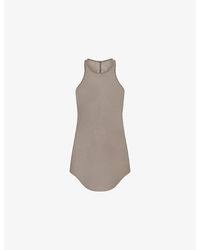 Rick Owens - Basic Ribbed Silk-Blend Tank Top - Lyst