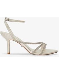Dune - Bridal Midsummers Leather Heeled Sandals - Lyst