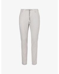 Eleventy - Straight-Leg Drawstring-Waist Wool Blend Trousers - Lyst