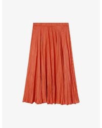 JOSEPH - Sully Crinkled Silk Midi Skirt - Lyst