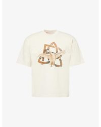Pellador - Swan Graphic-Print Cotton T-Shirt - Lyst