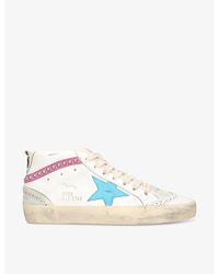 Golden Goose - Mid Star 82494 Logo-print Leather Mid-top Trainers - Lyst