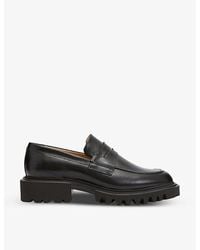 AllSaints - Lola Leather Loafers - Lyst