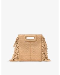 Maje - Mini M Raffia Shoulder Bag - Lyst