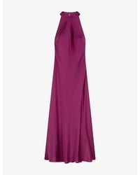 OMNES - Seychelles Halterneck Satin Maxi Dress - Lyst