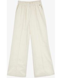 Ted Baker Alorra Faux-leather Palazzo Trousers - White