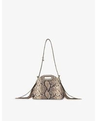 Maje - Miss M Mini Snake-Print Leather Shoulder Bag - Lyst