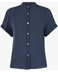 Theory - Pleated-back Relaxed-fit Silk Shirt - Lyst