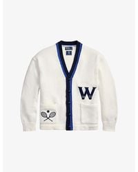 Polo Ralph Lauren - X Wimbledon Brand-Embroidered Knitted Cotton Cardigan - Lyst