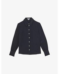 Reiss - Gianna Regular-Fit Long-Sleeve Silk Shirt - Lyst