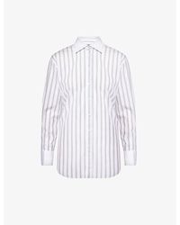 Rag & Bone - Diana Relaxed-fit Striped Cotton-poplin Shirt - Lyst