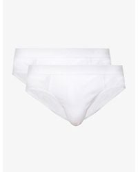 FALKE - Tonal Waistband Pack Of Two Stretch-Cotton Briefs - Lyst