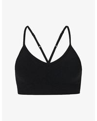 Sweaty Betty - Soft Ribbed Racerback Stretch-Woven Bra - Lyst