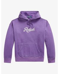 Polo Ralph Lauren - Logo-Print Relaxed-Fit Cotton-Blend Hoody - Lyst