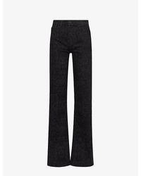 PAIGE - Leenah Straight-leg High-rise Stretch Denim-blend Jeans - Lyst