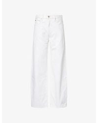 FRAME - The Bow Barrel-Leg Denim Jeans - Lyst