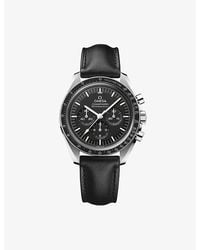 Omega - 310.32.42.50.01.002 Speedmaster Moonwatch Professional Steel And Leather Manual Chronograph Watch - Lyst